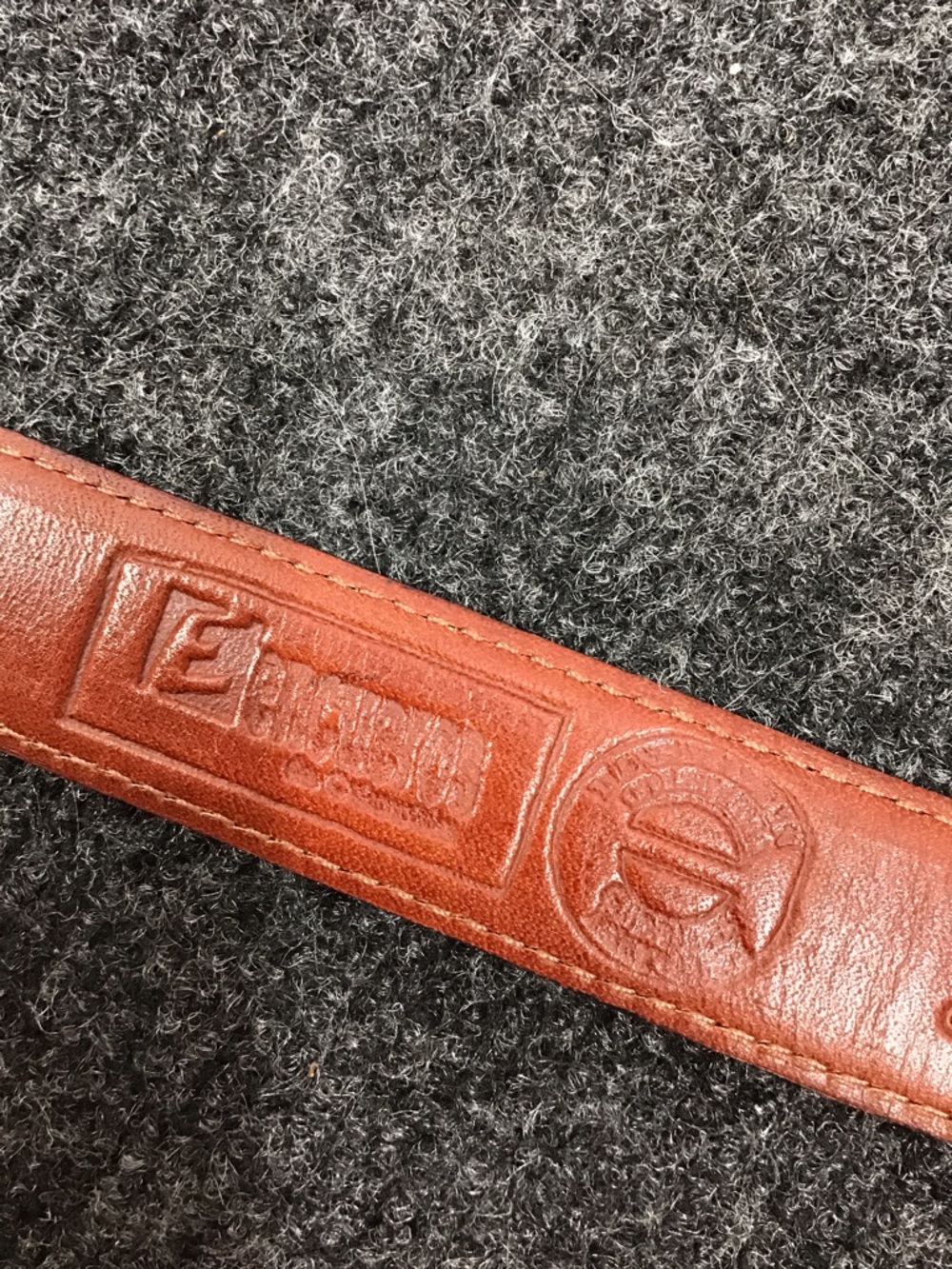 Vintage Encueros Dark Brown Crocodile Leather Belt with Tortoiseshell Buckle 30 - Picture 9 of 11